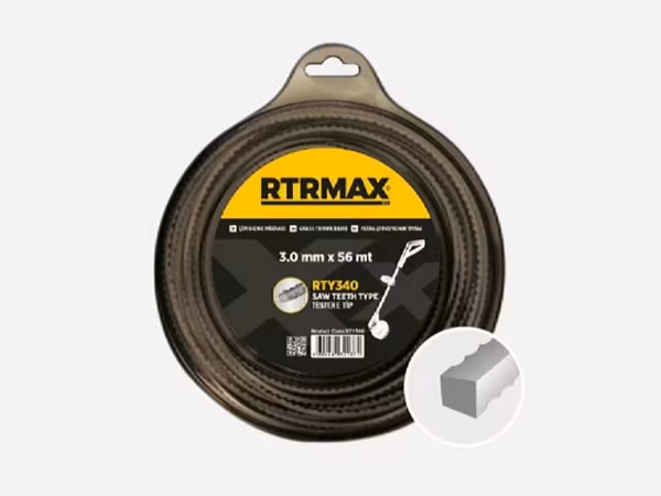 Леска для кустореза квадратная зигзагообразная RTRMAX RTY340 L8
