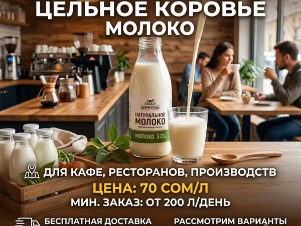 Коровье молоко, Домашнее, Оптом